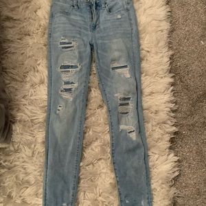 light blue wash jeans